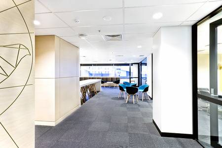 office with carpet tiles